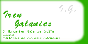 iren galanics business card